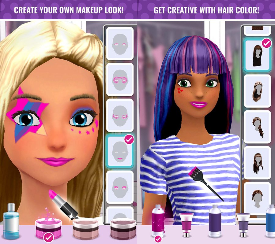barbie dress up games