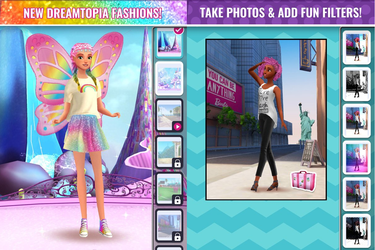 barbie dress up games